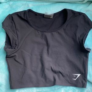 Gymshark Black Short Sleeve Crop